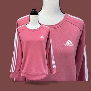 ADIDAS Women’s Pink-Rose Crew Logo Sweatshirt Size Medium